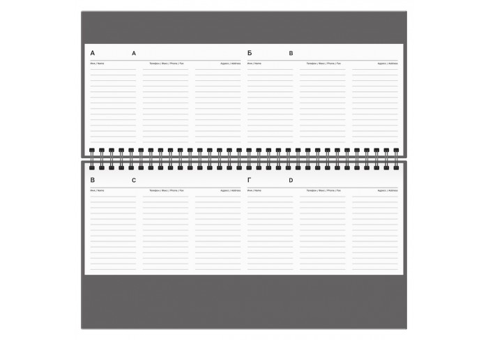 Планинг недатированный 56л., 285*100, бумвинил, BG, синий