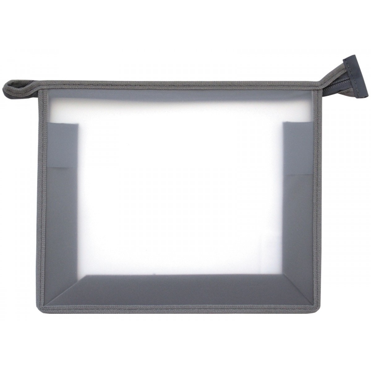 Папка для тетрадей 1 отделение А4 Först, прозрачная/серая, пластик, на молнии