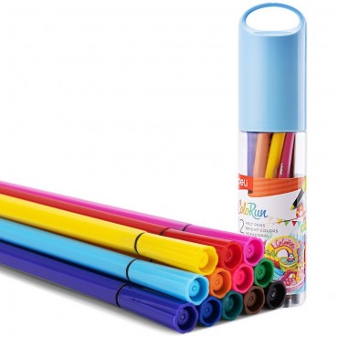Фломастеры 12 цветов, в тубе, «ColoRun»
