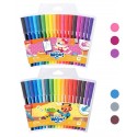 Фломастеры 18 цветов, COLOR WOW, смываемые, насыщенные цвета, Deli