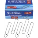 Скрепки металлические прямоуг. профиль оцинк. 25 мм 100шт в карт.кор.