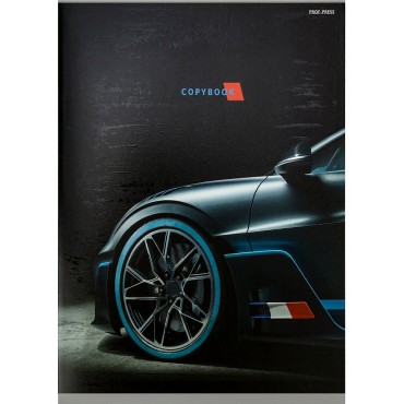 Тетрадь клетка 96л. А4 ПРОФИЛЬ АВТОМОБИЛЯ, на скрепке, (цвет.мелов.обл., твин-лак)