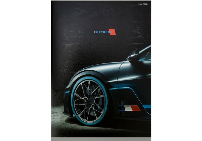 Тетрадь клетка 96л. А4 ПРОФИЛЬ АВТОМОБИЛЯ, на скрепке, (цвет.мелов.обл., твин-лак)