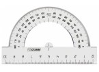 Транспортир 10см, 180° СТАММ, полистирол, прозрачный бесцветный