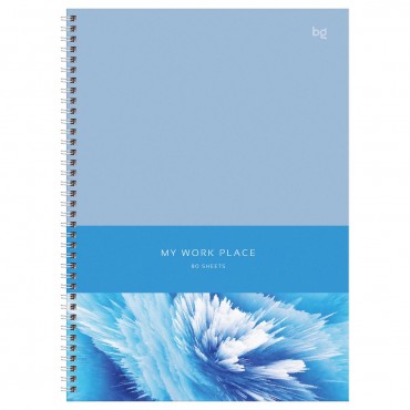 Тетрадь 80л., А4 клетка на гребне BG 