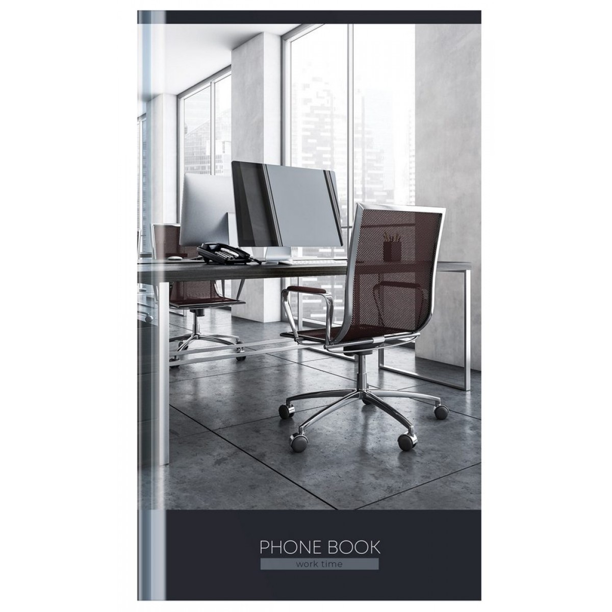 Телефонная книга А5, 80л., 7БЦ, OfficeSpace 