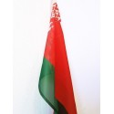 Флаг РБ 75*150см, полиэстер, карман, завязки сверху/снизу
