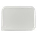 Крышка для одноразового контейнера 186х132 мм, КОМПЛЕКТ 50 шт., прозрачные, ПП, ЮПЛАСТ,